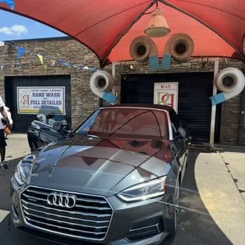 Grey Audi A5 convertible freshly washed